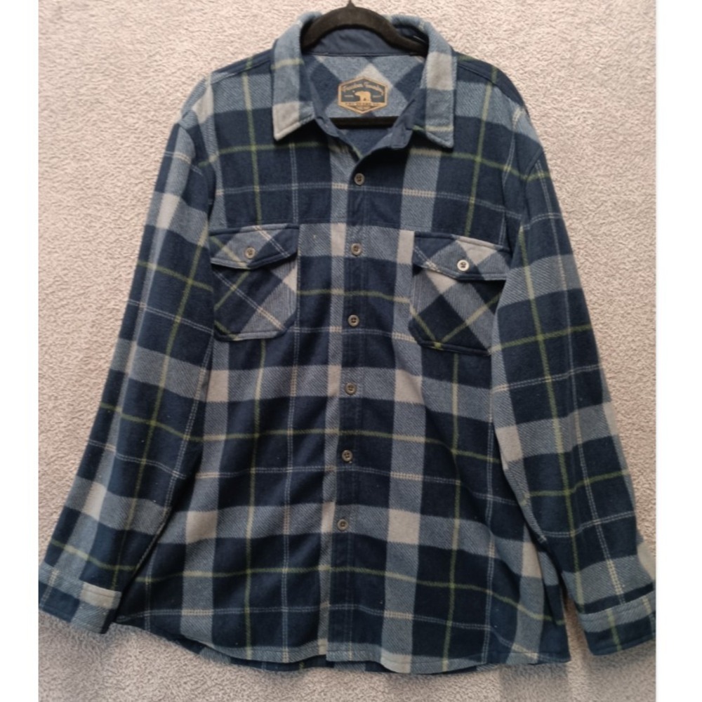 Freedom Foundry Plaid Fleece Shirt Jacket Men's Large Workwear